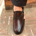 Handmade Chocolate Brown Leather Pehsawari Sandal : Comfortable Men's Footwear