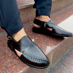 Handmade Chocolate Brown Leather Pehsawari Sandal : Comfortable Men's Footwear